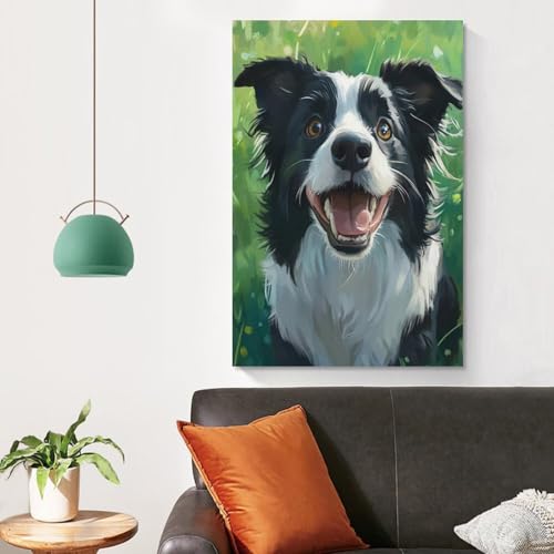 Impression sur toile Border Collie et grand tableau de décoration murale