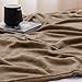 WAVVE Kuscheldecke Braun Flauschig Decke Fleecedecke - Sofadecke Klein Wohndecke Couchdecke, Decke Sofa Weich,Schokolade Hellbraun Leicht Sofaüberwurf 130x150 cm