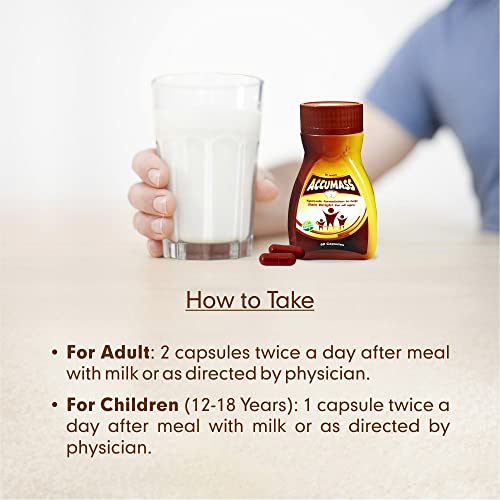 Accumass Unisex Natural Weight Gainer Capsules - Pack of 2