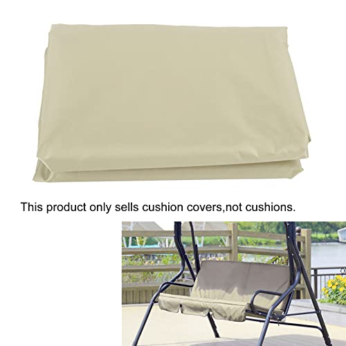 Patio Swing Cushion Cover Replacement, 3‑Seat Courtyard Garden Swing Hammock, Waterproof Outdoor Swing Seat Protection Cover 150 X 50 X 10Cm(Beige) #TOP1