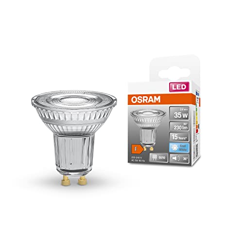 OSRAM LED Lamps, pin Base, Reflector PAR16, 2.6 W, 4058075431737, Clear, Single-Pack