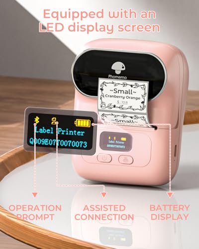 Image of Phomemo M110 Label Maker Machine with 3 Tapes and Bag, 2 Inch Label Printer