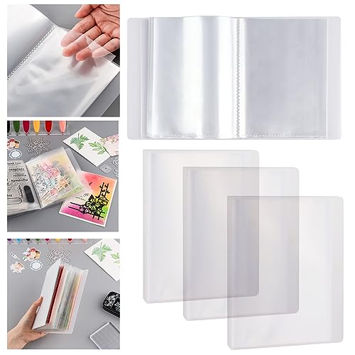 Image of A6 Clear Stamps Storage - 3 Set Embossing Folder & Seal Bags Keeper for DIY Scrapbooking & Crafts