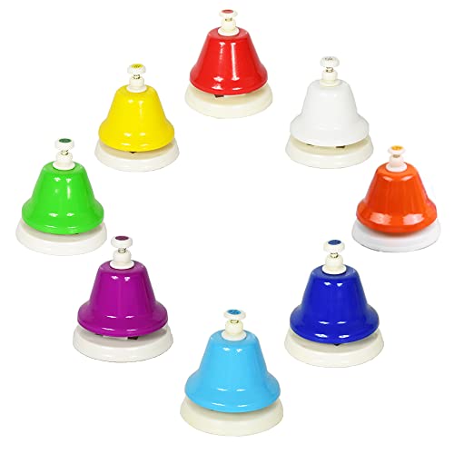 ENNBOM Desk Bell 8 Notes Music Percussion Instrument - Diatonic Hand Bell for Musical Teaching by ENNBOM - Used condition - US$24.42