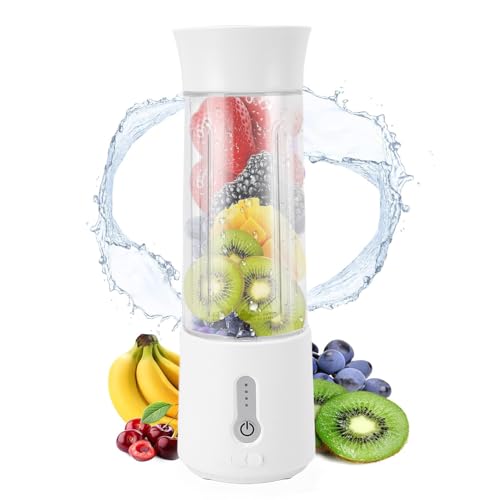 Portable Blender, USB Rechargeable with 6 Blades Blender Cup for Smoothies and Shakes, 500ml Capacity, Suitable for Travel, Outdoor Use