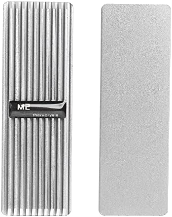 UYUYong SSD Heatsink M.2 Low Profile Nvme Heatsink Copper PS5 Heatsink M.2 Cooler Cooling Fin with Silicone Thermal Pad Aluminum Heatsink Radiator for M.2 SSD PC PS5- Silver