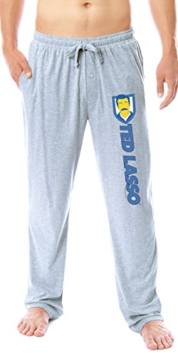 Ted Lasso Mens' TV Series Show Title Logo Character Sleep Pajama Pants