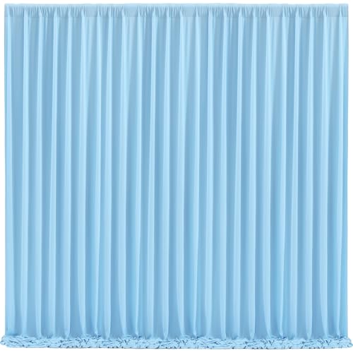 Blue Backdrop Curtains 4 Panels - Wrinkle-Free Light Blue Curtains
