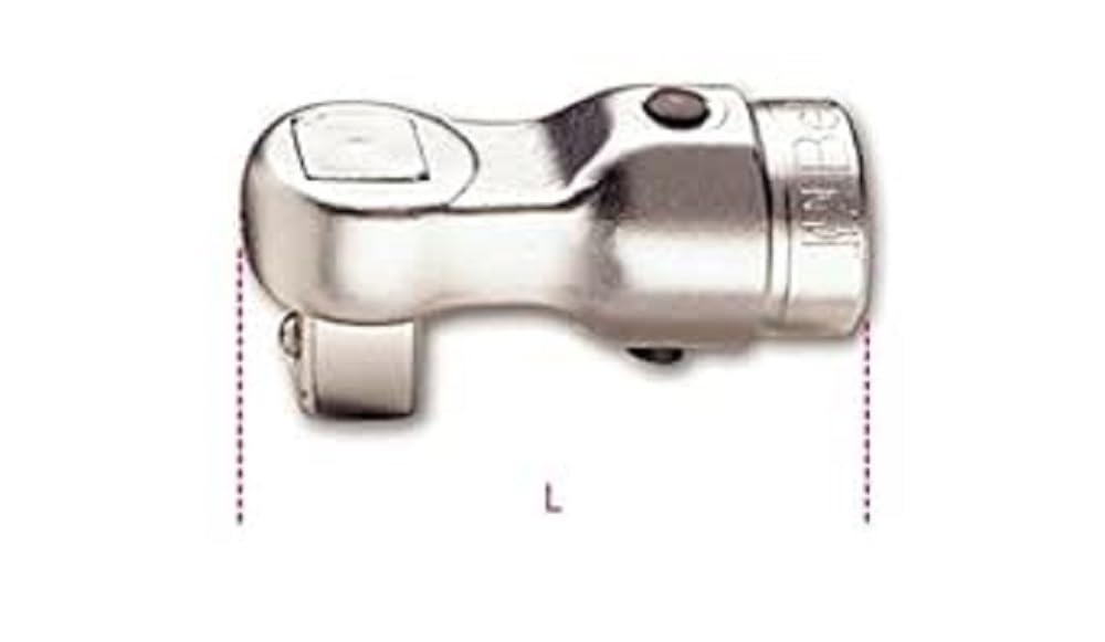 Beta 6170000 Spigot Fixed Head for Torque Bars 3/8 Drive, 16mm Size, Silber