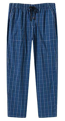 Mofiz Men's Cotton Pajama Lounge Sleep Pants Plaid Winter Bottoms With Pockets And Drawstring Large #TOP13