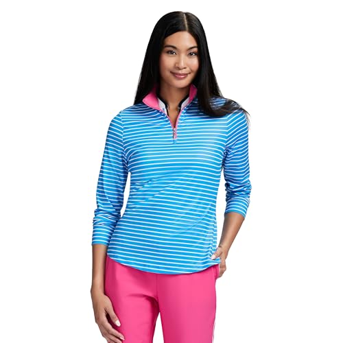 IZOD Women's 1/4 Zip Pullover Performance Stretch Long Sleeve Golf Running4