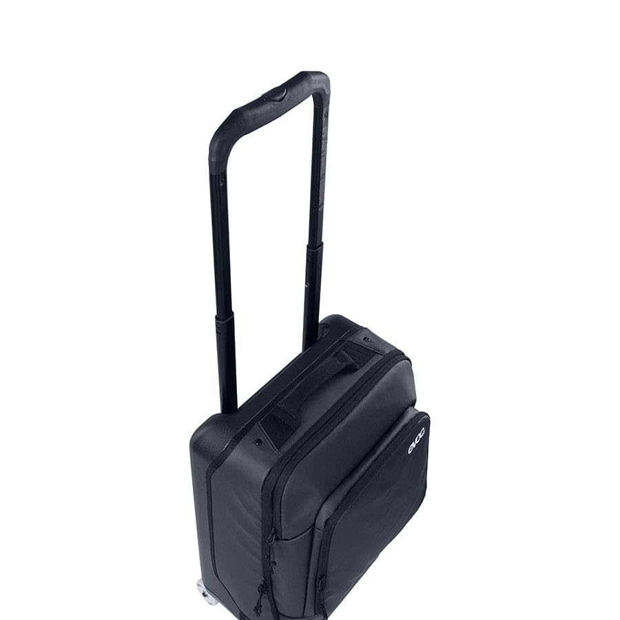 EVOC Borsa trolley ibrida a 4 ruote da 40 l, impermeabile, espandibile, con ruote da skate interne, manico telescopico estensibile, scomparti per laptop e tablet, perfetta per viaggi aerei e cyclin