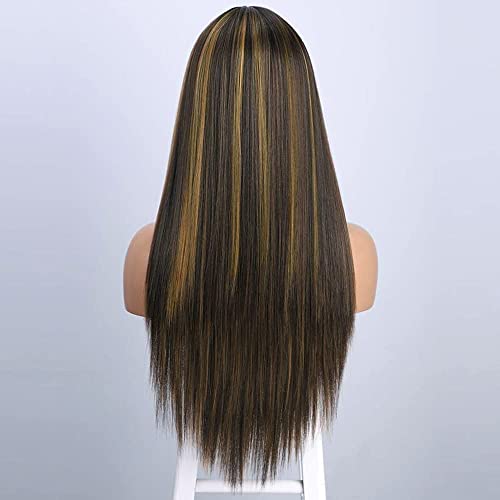 Image of Tressedup Hair long golden Ombre highlight long wig for women and girls