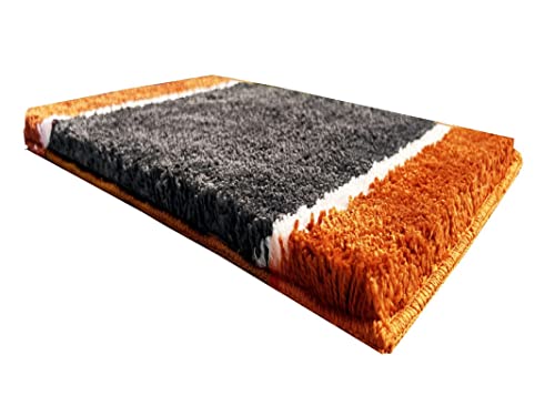 Image of Super Soft Anti Skid Solid Bathroom Rugs for Home, Bedroom, Living Rooms Entrance Microfiber Door mats Size 2FTx3FT 23mm Pile Hight