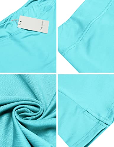 Ekouaer Women's Modest Knee Length Skorts Skirts for Women Tennis Athletic Golf Skort UV Protection High Waist Green