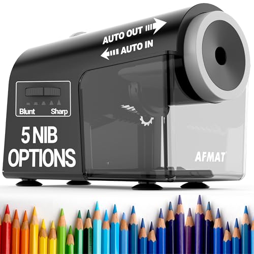 Taille-crayon électrique rechargeable AFMAT pour grand crayon de couleur de 6,5 à 10,5mm