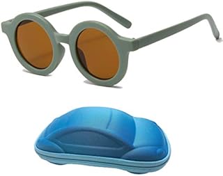 YAMEIZE Kids Sunglasses UV400 Protection Cute Round Glasses for Toddler Boys Girls Age 2-7