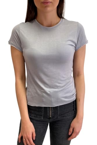 Diesel T-MIL T-shirt à manches courtes pour femme, gris, S