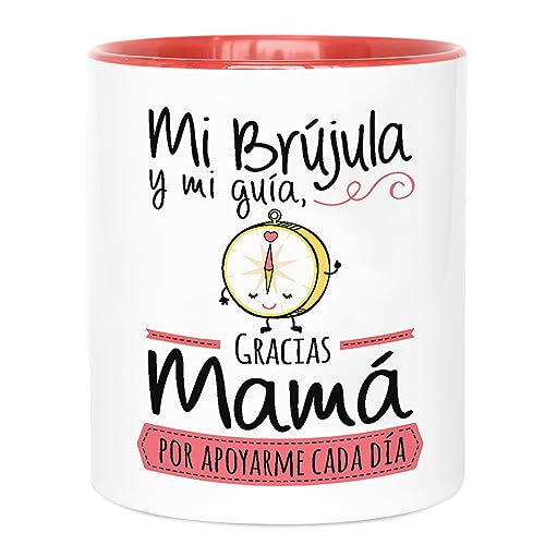 LA MENTE ES MARAVILLOSA - Taza de Cerámica con Frase en Español para la Mejor Mamá |Mi Brújula y mi Guía, Gracias, Mamá| 330 ml Regalo Original con Amor del Día de la Madre, Taza de Café y Té LA MENTE ES MARAVILLOSA - Taza de Cerámica con Frase en Español para la Mejor Mamá |Mi Brújula y mi Guía, Gracias, Mamá| 330 ml Regalo Original con Amor del Día de la Madre, Taza de Café y Té