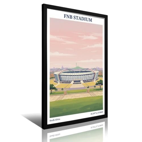 Gynaver FNB Stadium Rugby, Green Field And Blue Roof, South Wall Art Poster