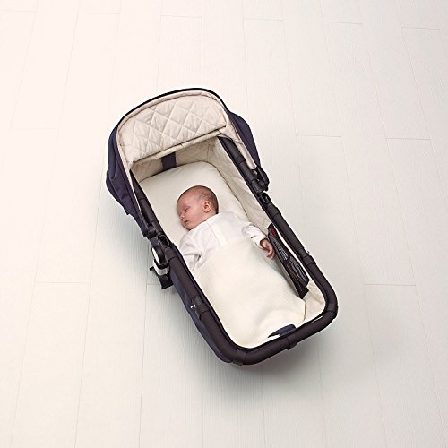 The Little Green Sheep BD001A Waterproof Mattress Protector for Moses Baskets, 30 x 70cm, Natural