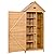 Goplus Outdoor Storage Shed Locker Wooden Hutch for Garden Yard Lawn