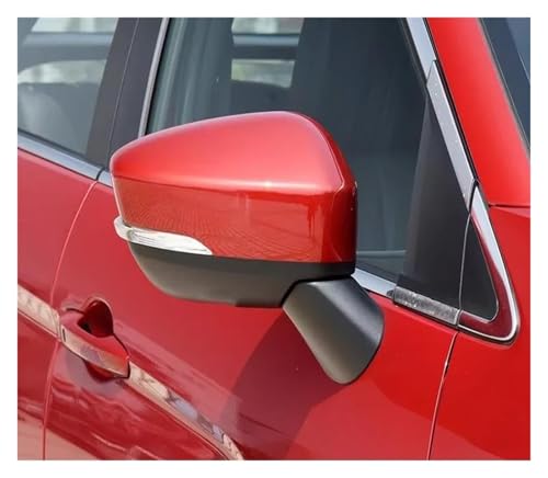 Rétroviseur extérieur sans caméra rouge avec coque profilée et connecteur droit 5 broches