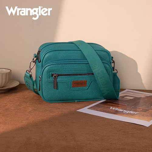 Image of Wrangler Crossbody Bag for Women Multi Pocket Crossover Bag Shoulder Pursea with Adjustable Strap