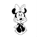 Stickers muraux bricolage art stickers muraux décoration créative autocollants Minnie souris sticker papier peint pour chambre d'enfants 57X28Cm