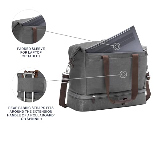 Travelpro Platinum Elite Carry on Soft Travel Drop-Bottom Weekender Bag, Overnight, Men and Women4