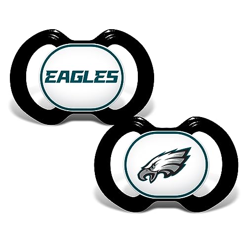 Image of Baby Fanatic NFL Philadelphia Eagles Unisex PHE212Gen. 3000 Pacifier 2-Pack - Philadelphia Eagles, See Description, See Description