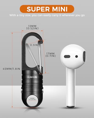 IUMIUN Small Magnetic Quick Release Keychain with Spring Key Clip and Key Ring-2 Button Lock System