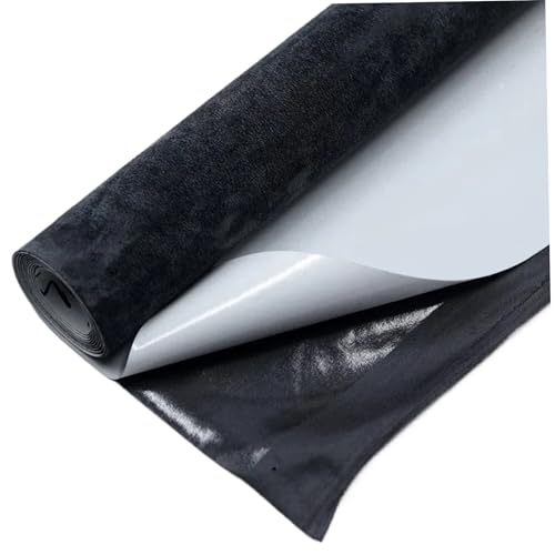 Tissu daim pavillon auto-adhésif noir 20x59" extensible