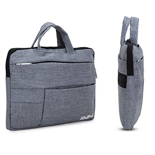 Image of SHIBUI Waterproof and Multi-Pocket Laptop Sleeve Handbag Compatible 12-13.3 Inch New 2018 Release A1932, A1989 & A1706 & A1708 | MacBook Air | 12.9 Inch iPad Pro (15 Inch, Grey)