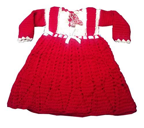 Image of Kuku Hosiery Hand Made Woolen Girls Frocks