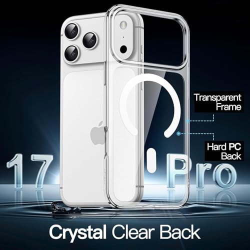 Image of SBMS Ultra-Hybrid Crystal Clear Back Case Cover for Apple iPhone 17 Pro Max | Shockproof Design | Hard Back Cover for iPhone 17 Pro Max (PC & TPU, Magsafe Compatible, Clear)