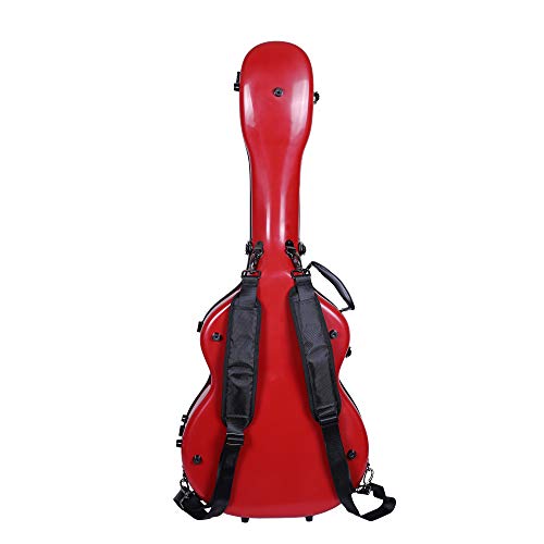 Image of Crossrock Deluxe Fiberglass Case for OM, Martin 000 Guitars(CRF2020OMRD)