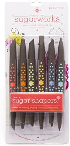 Innovative Sugarworks Sugar Shapers Fondant Cake Decorating Unique Tools, for Sugarcraft, Gum Paste, Modeling Chocolate (Pack of 6), Firm Tip, Regular