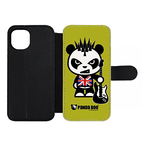 Etui cuir iPhone 12 / 12 Pro Panda Boo Guitare housse aimantée