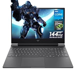 HP Victus Gaming Laptop, 15.6″ FHD 144Hz Screen, 12th Gen Intel Core i5-12500H, NVIDIA GeForce RTX 4060, 32GB RAM, 1TB PCIe SSD, Webcam, Backlit KB, SD Card Reader, Wi-Fi 6, Windows 11 Home