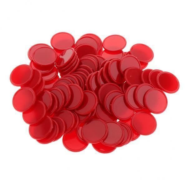 Toy 2x25MM barreled Plastic Coin Chip Money 100 Barrels a Barrel Concave Edge Red Poker Chips-image-29