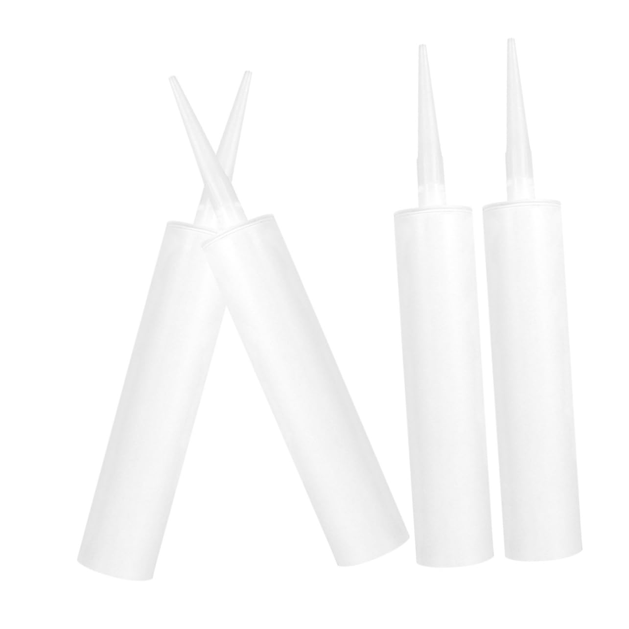 Angoily 5 Ensembles Cartouche De Mastic Vide Soupape Drain Scellant Bloc Buse Tube De Brillant À Lèvres Vide Produit D'étanchéité Pour Tuyaux Liquide Joint Plastique Blanche 4 Pièces * 5