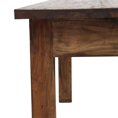 Table basse acajou massif avec étagère basse pour optimiser le rangement du salon