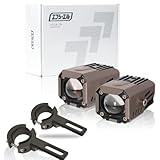 fcl.(エフシーエル) バイク フォグランプ led 2色切り替え 調光式 ステー 小 セット マウント クランプバー ホワイト 黄色 イエロー スイッチ 付属 小型 カットライン 25W 防水 汎用