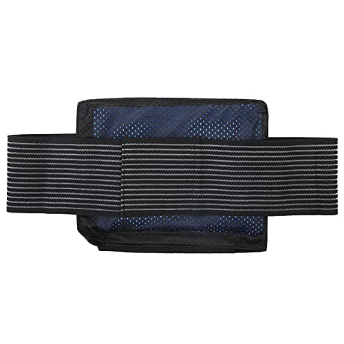 Reusable Hot Cold Gel Wrap Pack Relieve Soreness Swelling Menstrual Cramps Back Waist Knees Legs Abdomen Pain Relief Strap Gel Wrap (Black multi-purpose strap + royal blue gel hot and)