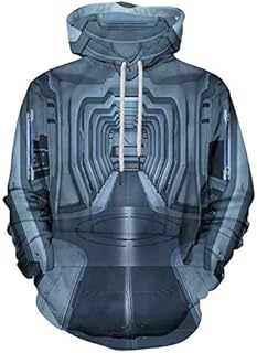 Outer Space Hoodie Hooded Sweatshirt Control Room Passage for Teens