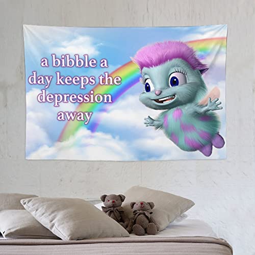 Bionzax A Bibble A Day Keeps The Depression Away Tapestry For Bedroom, College Dorm Or Living Room Home Decor, Bee Funny Wall Tapestries Hanging For Kids 40"X60" #TOP7