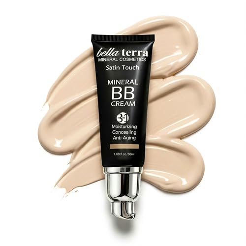 Bellaterra Cosmetics BB Cream – Tinted Moisturizer & Mineral Foundation Makeup, Fair 101 – Lightweight, Oil-Free, Buildable Coverage, Matte Finish, Anti-Aging Concealer, Clean Beauty, 1.69 oz