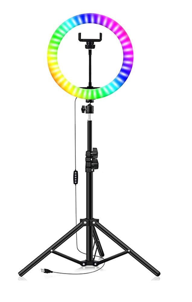 Webilla 10" (25.4 cm) Professional LED Ring Light with Tripod Stand for YouTube, Photo-Shoot, Video Shoot, Live Stream, Makeup & More, Compatible with iPhone/Android Phones & Camera
