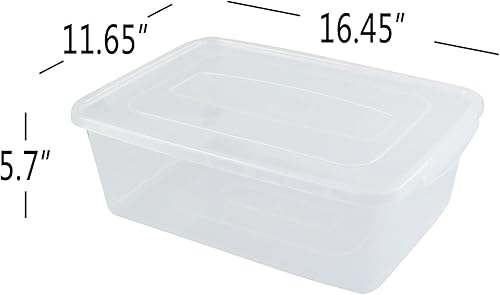 Miniatura 2 de Vababa Paquete de 2 cajas a prueba de masa de pizza de 16 L con tapa, recipiente transparente para almacenamiento de pizza de alimentos